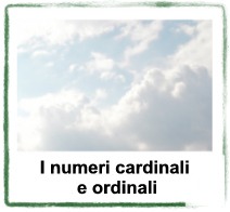i numeri cardinali e ordinali
